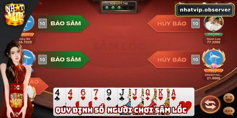 Chơi Sâm Lốc phải đủ từ 2 - 4 người trong một bàn